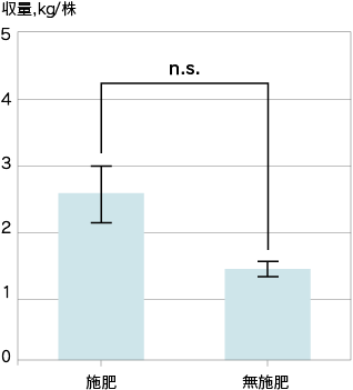 図3 収量に及ぼす施肥の効果